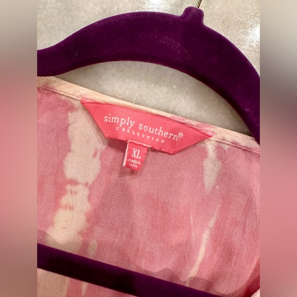 Simply Southern Tie-dye Open Sleeve Tie Closure Elastic Waist Size XL - Picture 9 of 10